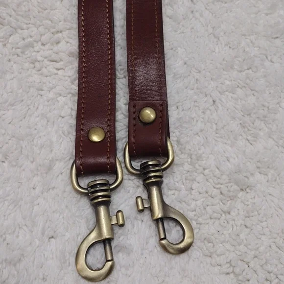 Brown Leather Shoulder Strap Adjustable 40 1/2"-46" L x 1" W #135-44 - Picture 11 of 16
